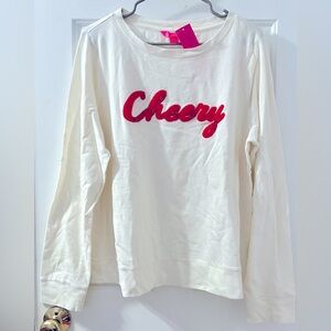 NWT Lilly Pulitzer Rami Sweatshirt Size XL Ruby Red Cheery Graphic